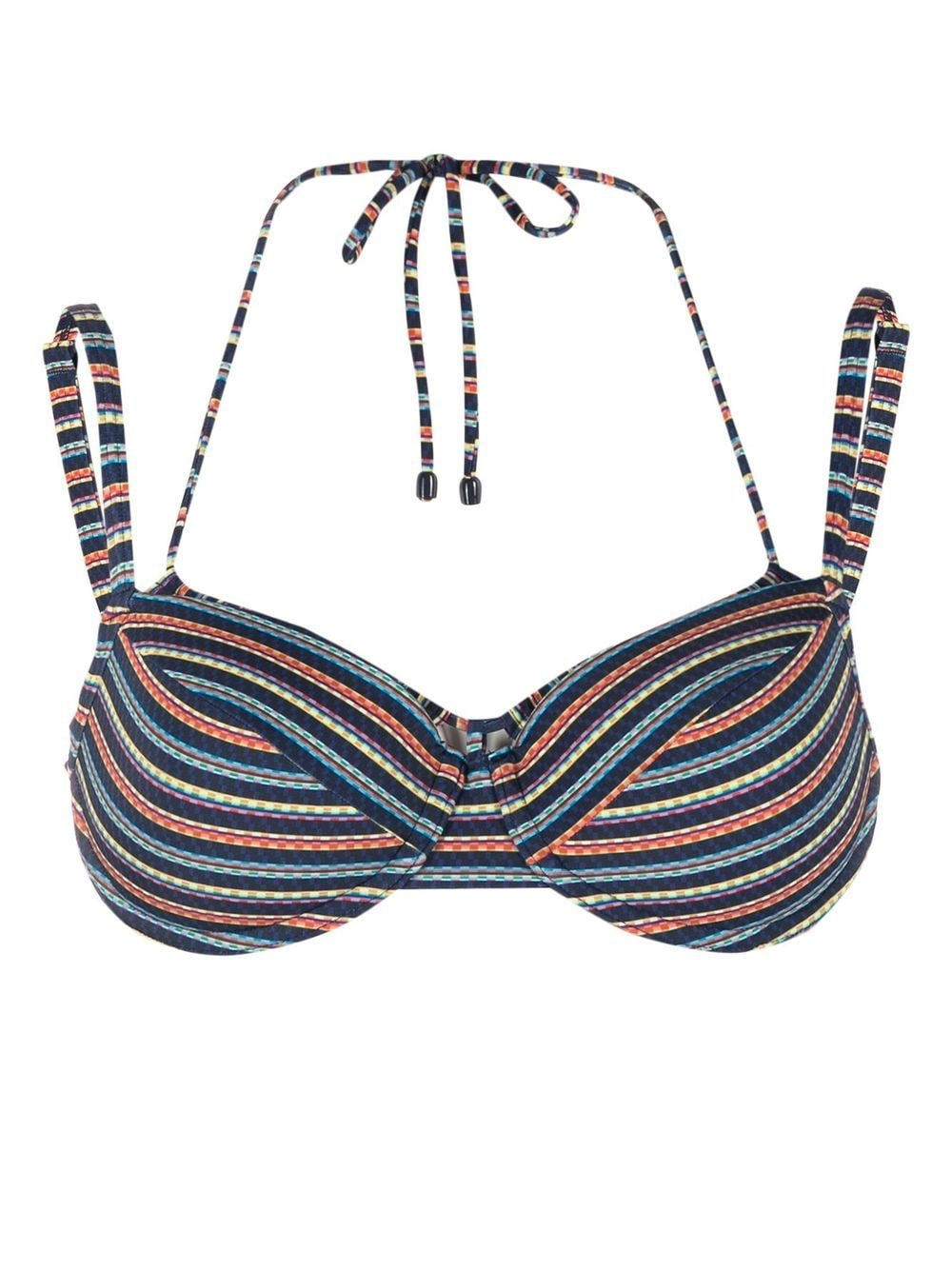 Marlies Dekkers striped balcony bikini top - Blue von Marlies Dekkers