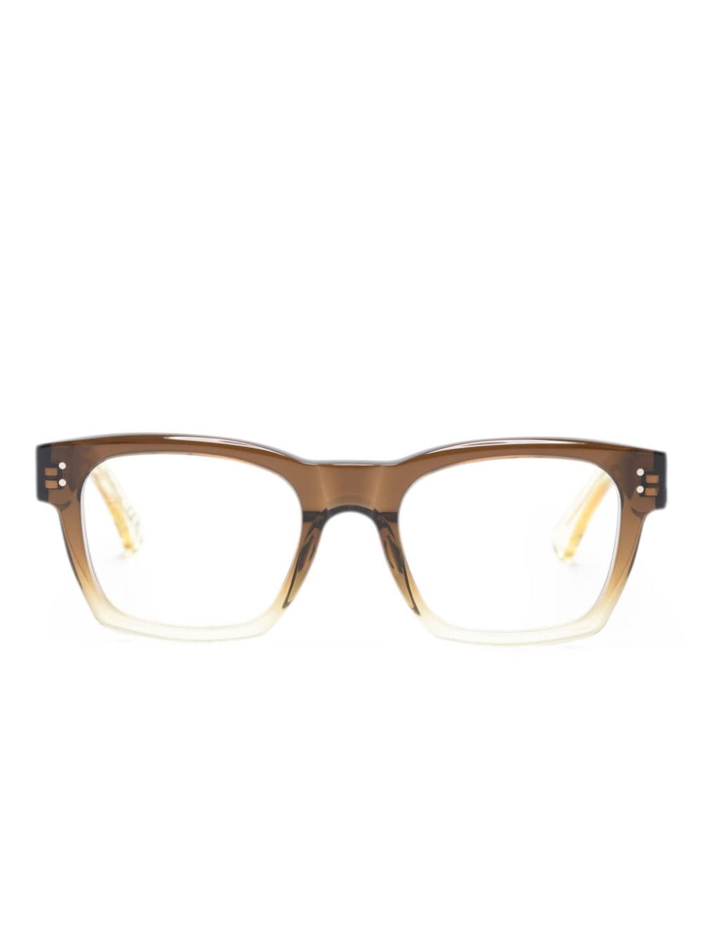 Marni Eyewear Abiod square-frame glasses - Yellow von Marni Eyewear