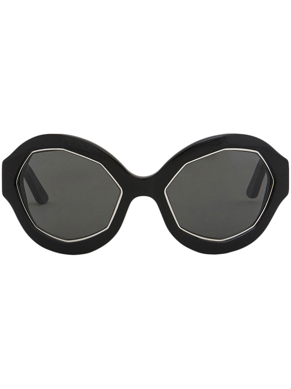 Marni Eyewear Cumulus Cloud round-frame sunglasses - Black von Marni Eyewear