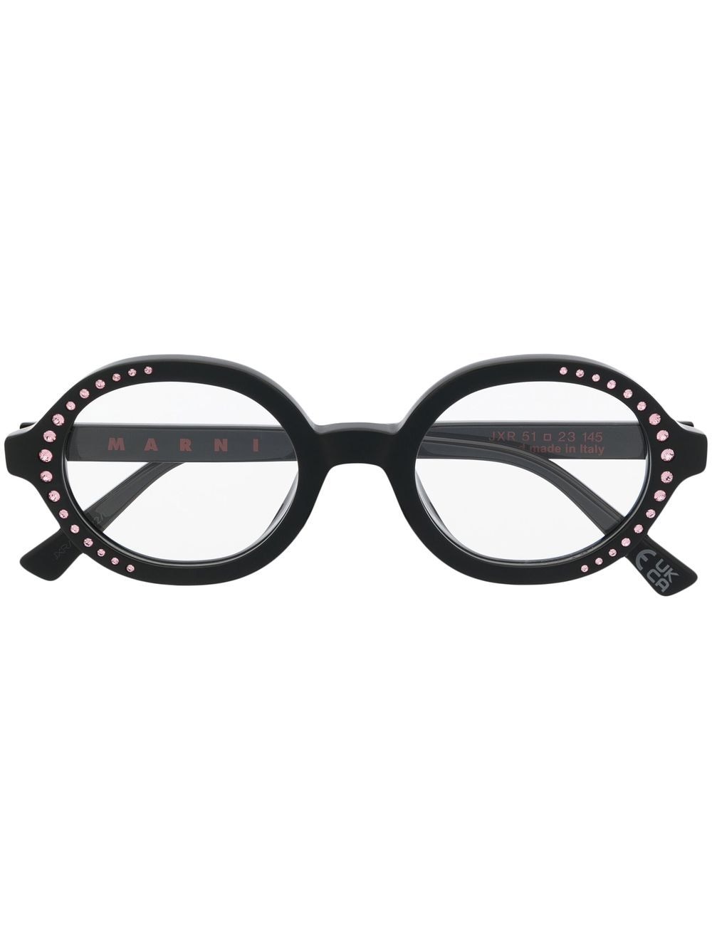 Marni Eyewear JXR Nakagin crystal-embellished glasses - Black von Marni Eyewear