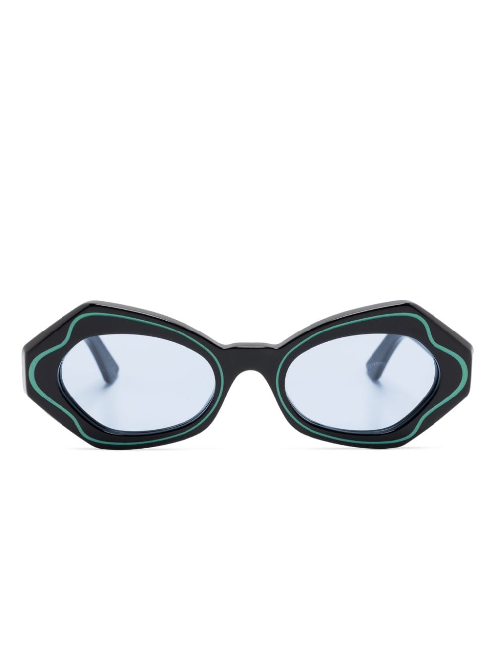 Marni Eyewear Unlahand geometric-frame sunglasses - Black von Marni Eyewear