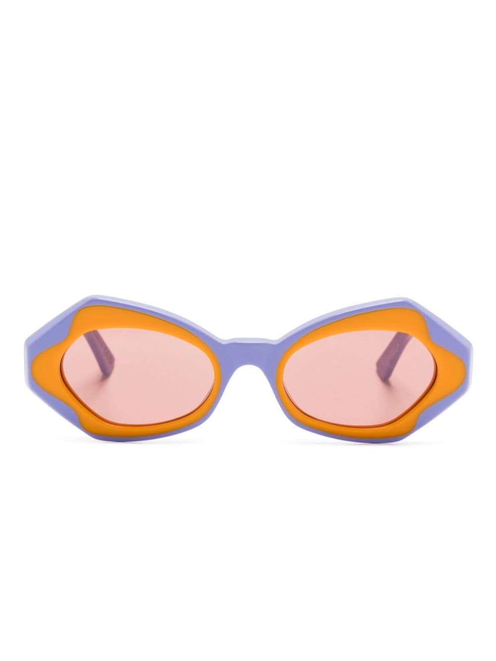 Marni Eyewear Unlahand geometric-frame sunglasses - Purple von Marni Eyewear