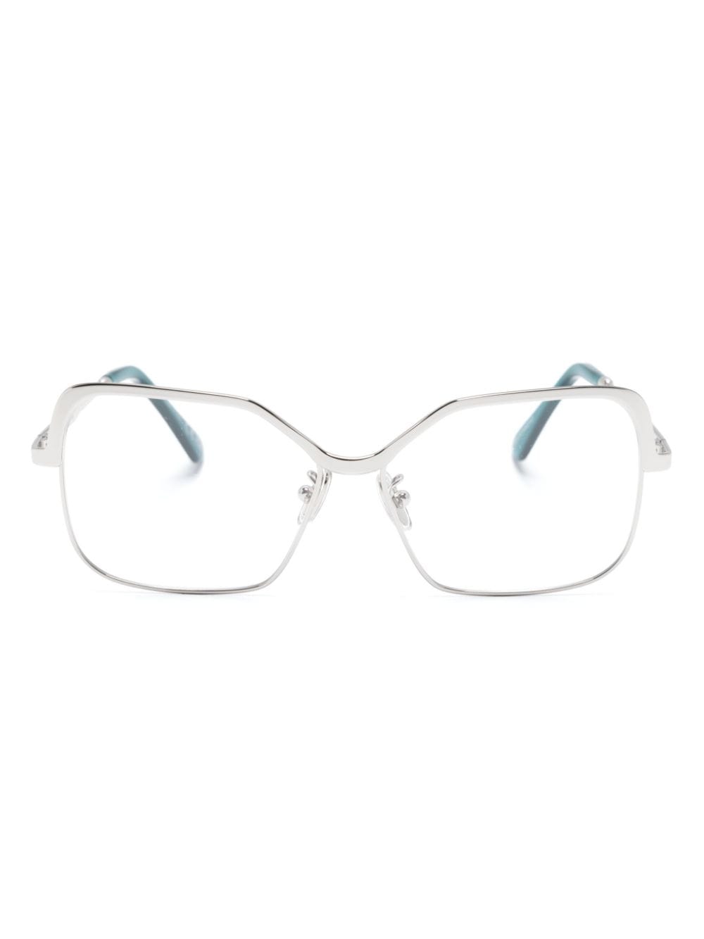 Marni Eyewear logo-debossed square-frame glasses - Silver von Marni Eyewear