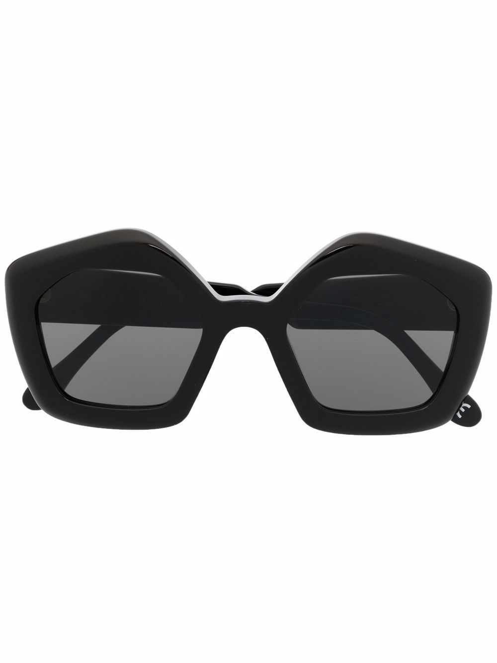 Marni Eyewear logo geometric sunglasses - Black von Marni Eyewear