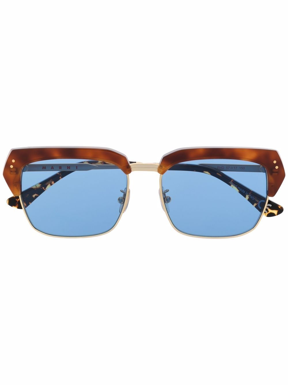 Marni Eyewear tortoiseshell-effect square sunglasses - Blue von Marni Eyewear