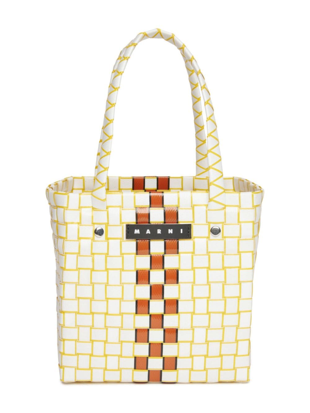 Marni Kids Braided Box basket bag - White von Marni Kids