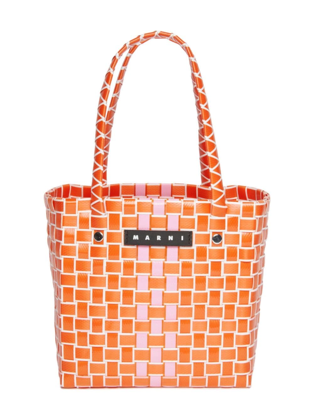 Marni Kids Braided box basket bag - Orange von Marni Kids