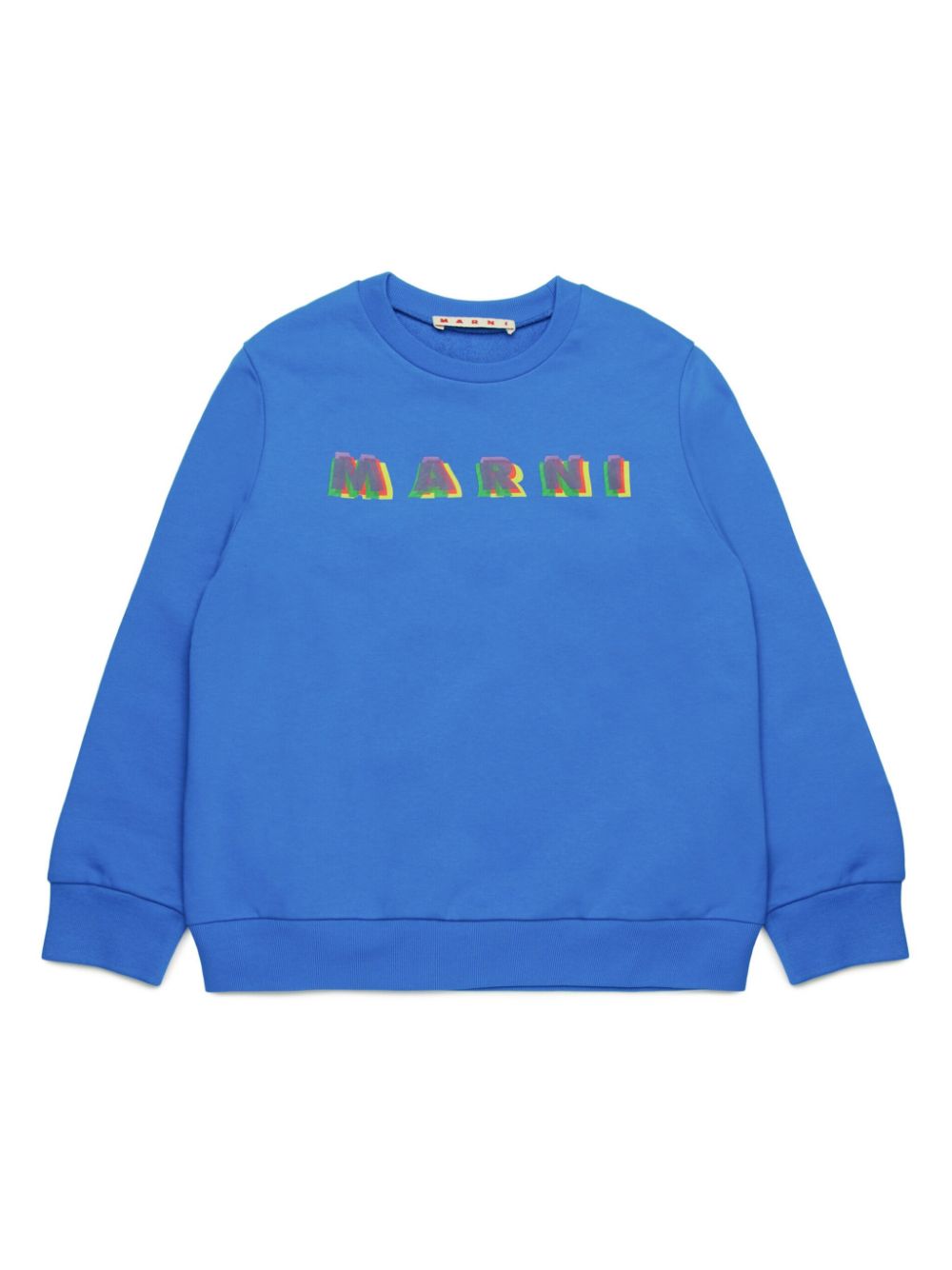 Marni Kids rainbow-print logo sweatshirt - Blue von Marni Kids