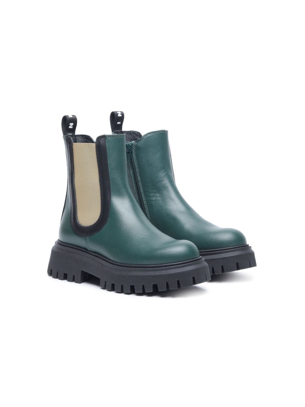 Marni Kids chunky ankle leather boots - Green von Marni Kids