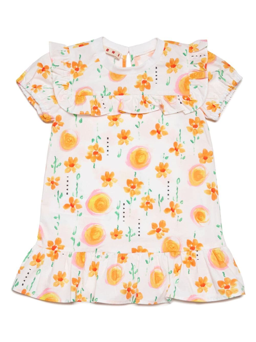 Marni Kids Sunny Day floral-print cotton dress - White von Marni Kids
