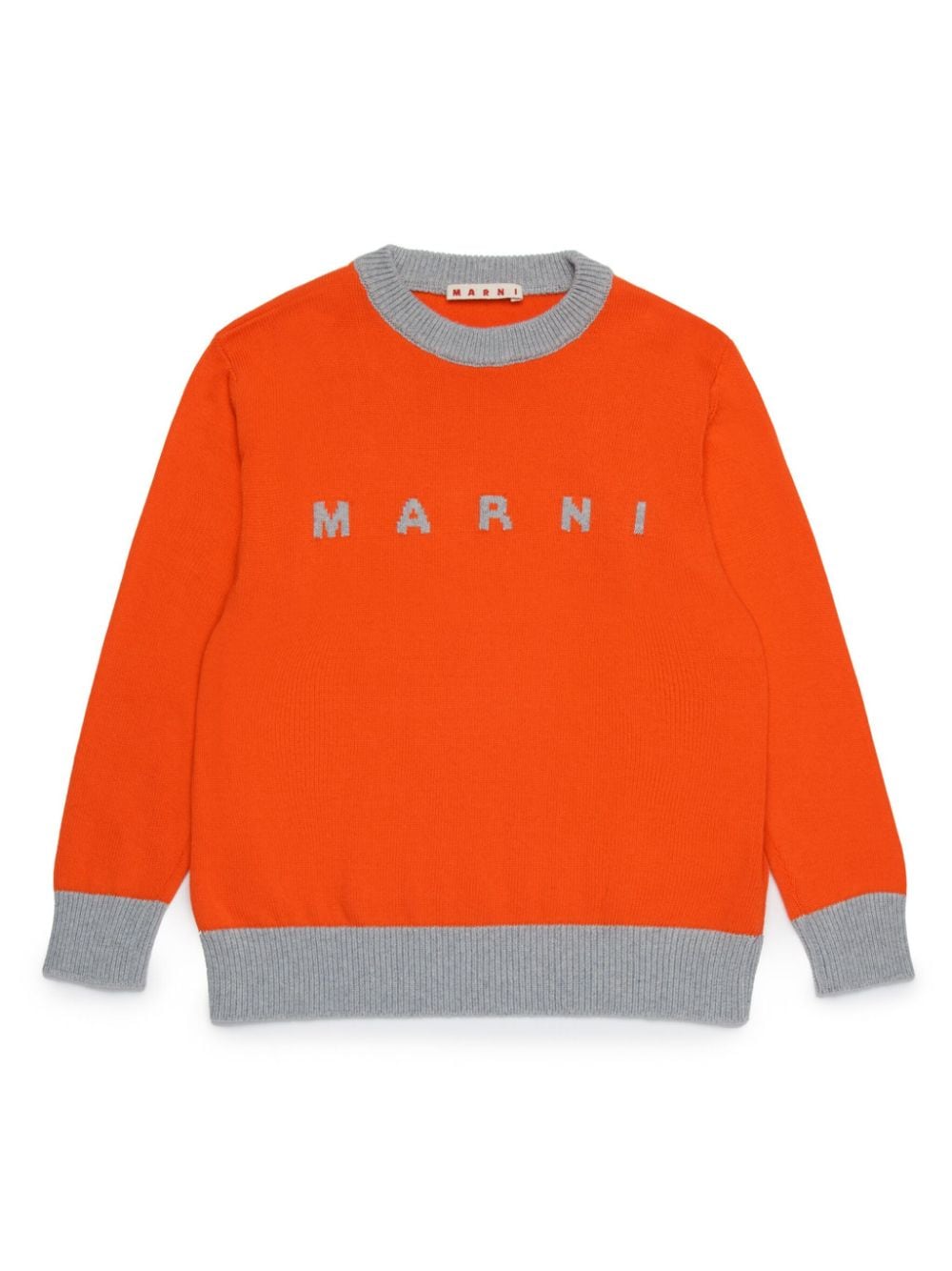 Marni Kids colour-block cotton jumper - Orange von Marni Kids