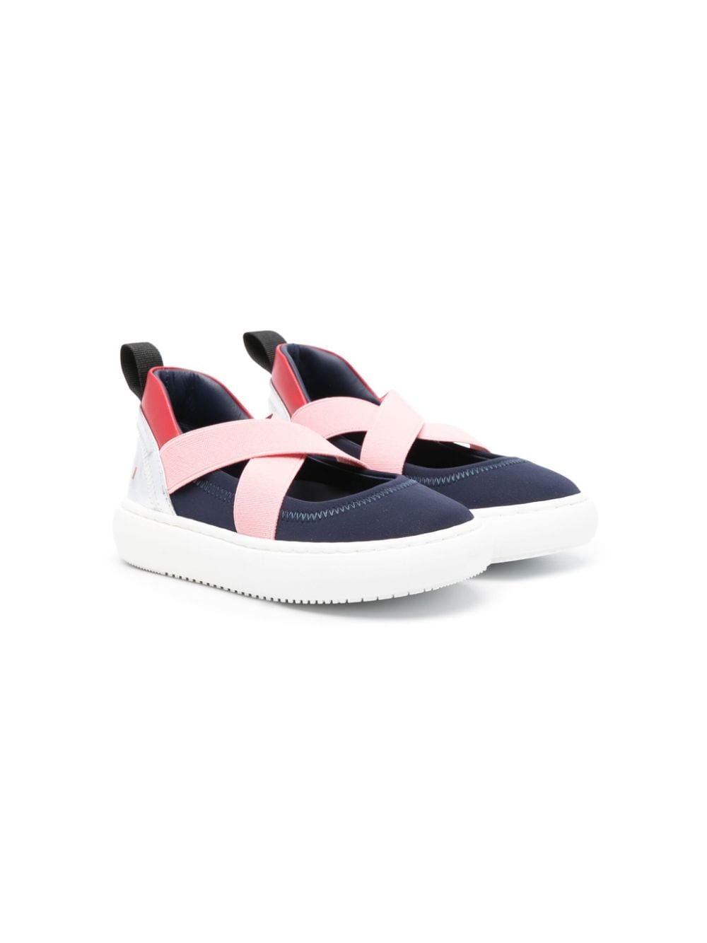 Marni Kids crossover-strap leather sneakers - Blue von Marni Kids