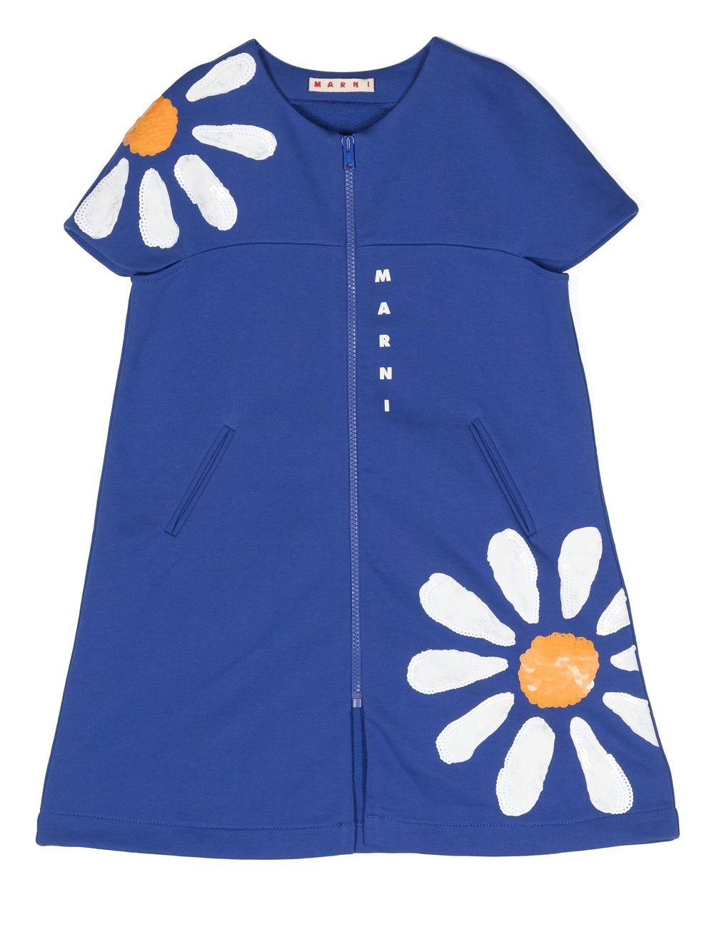 Marni Kids daisy-print shift dress - Blue von Marni Kids