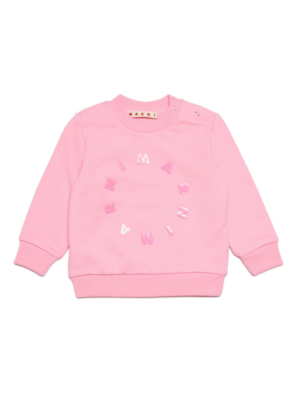 Marni Kids embossed-logo cotton sweatshirt - Pink von Marni Kids