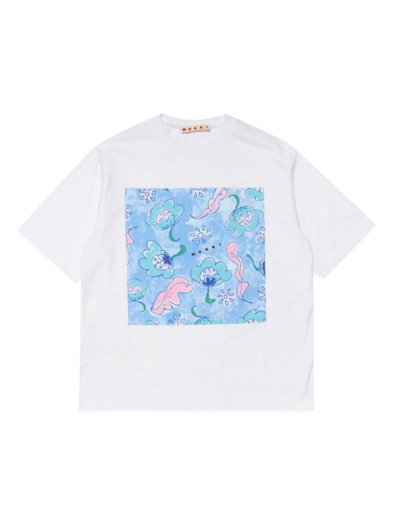 Marni Kids graphic-print cotton T-shirt - White von Marni Kids