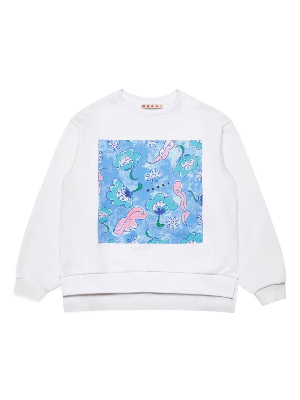 Marni Kids graphic-print cotton sweatshirt - White von Marni Kids