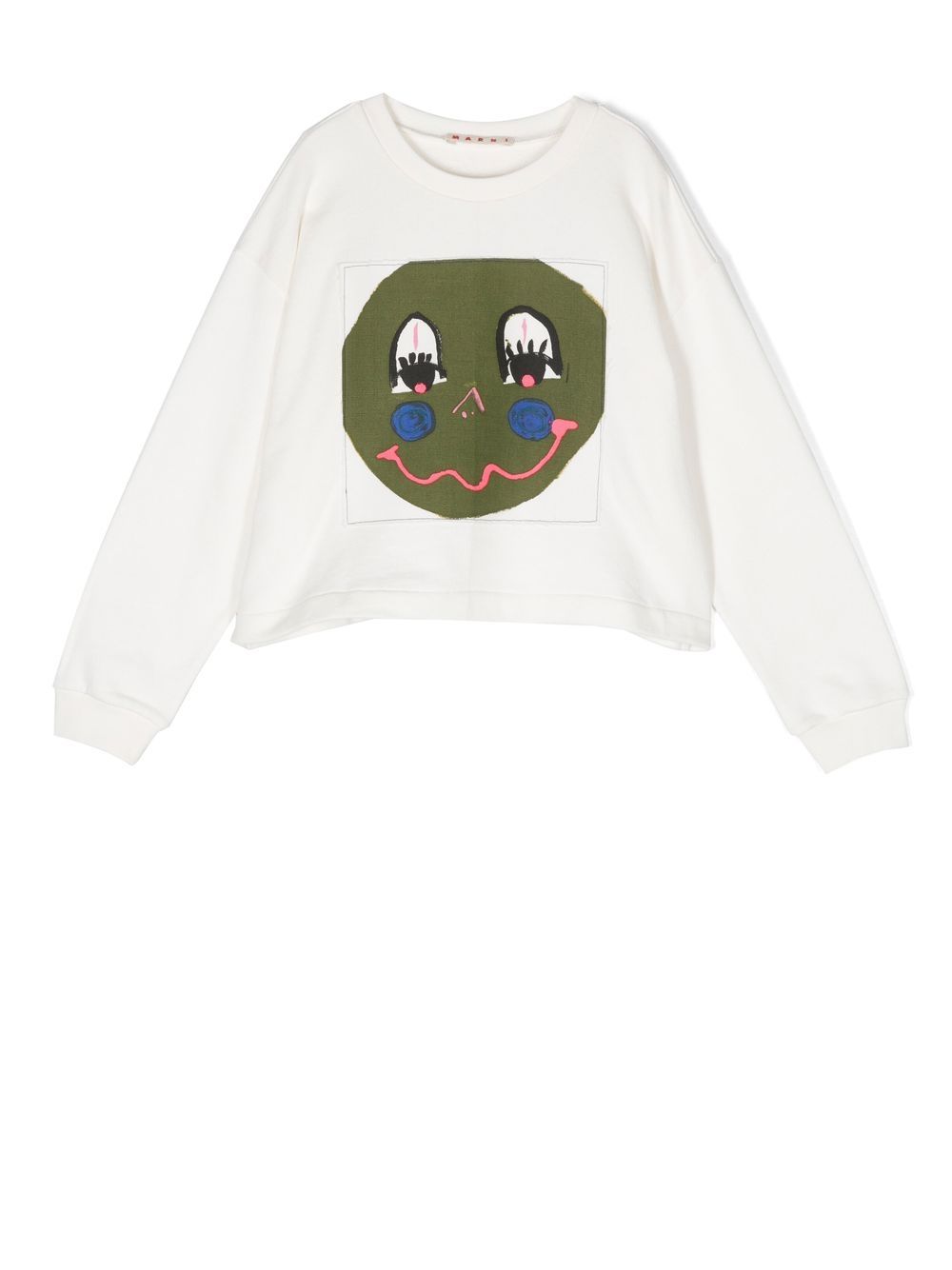 Marni Kids graphic-print long-sleeve sweatshirt - White von Marni Kids