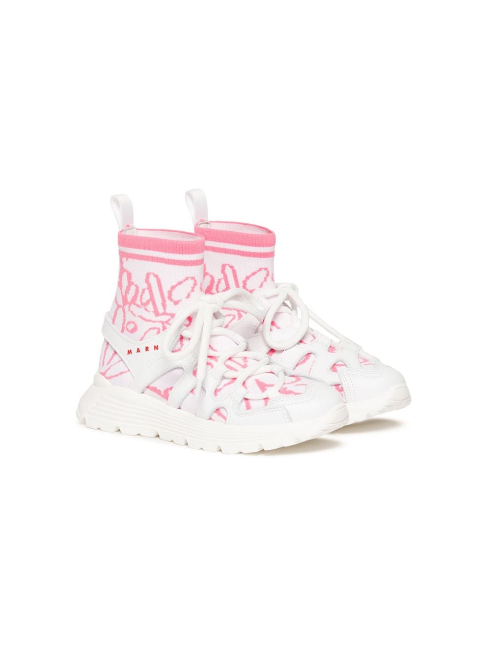 Marni Kids high-top sock sneakers - White von Marni Kids