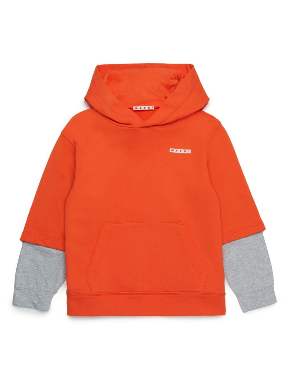 Marni Kids logo-appliqué layered sweatshirt - Orange von Marni Kids