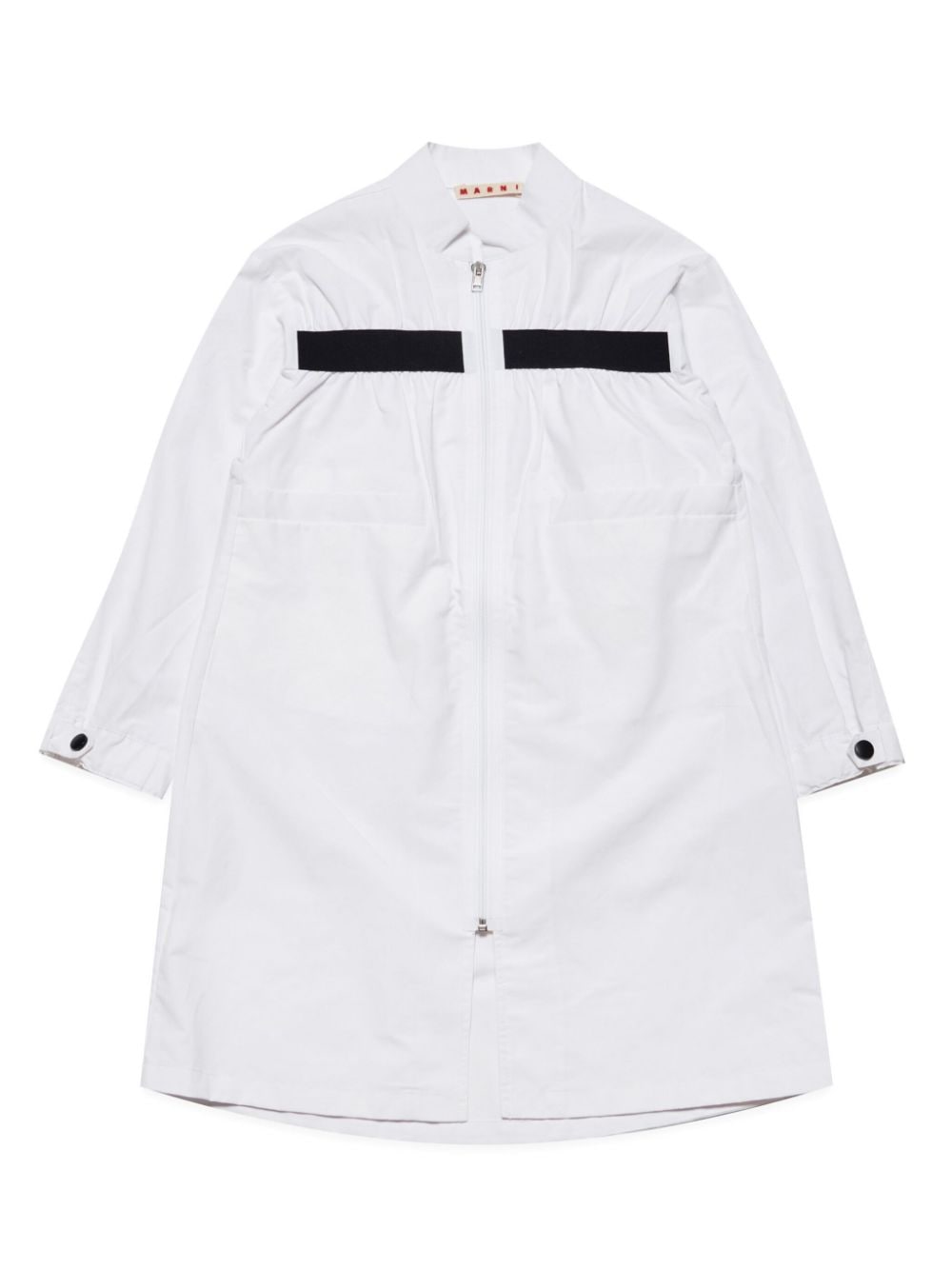 Marni Kids logo-appliqué rainwear jacket - White von Marni Kids