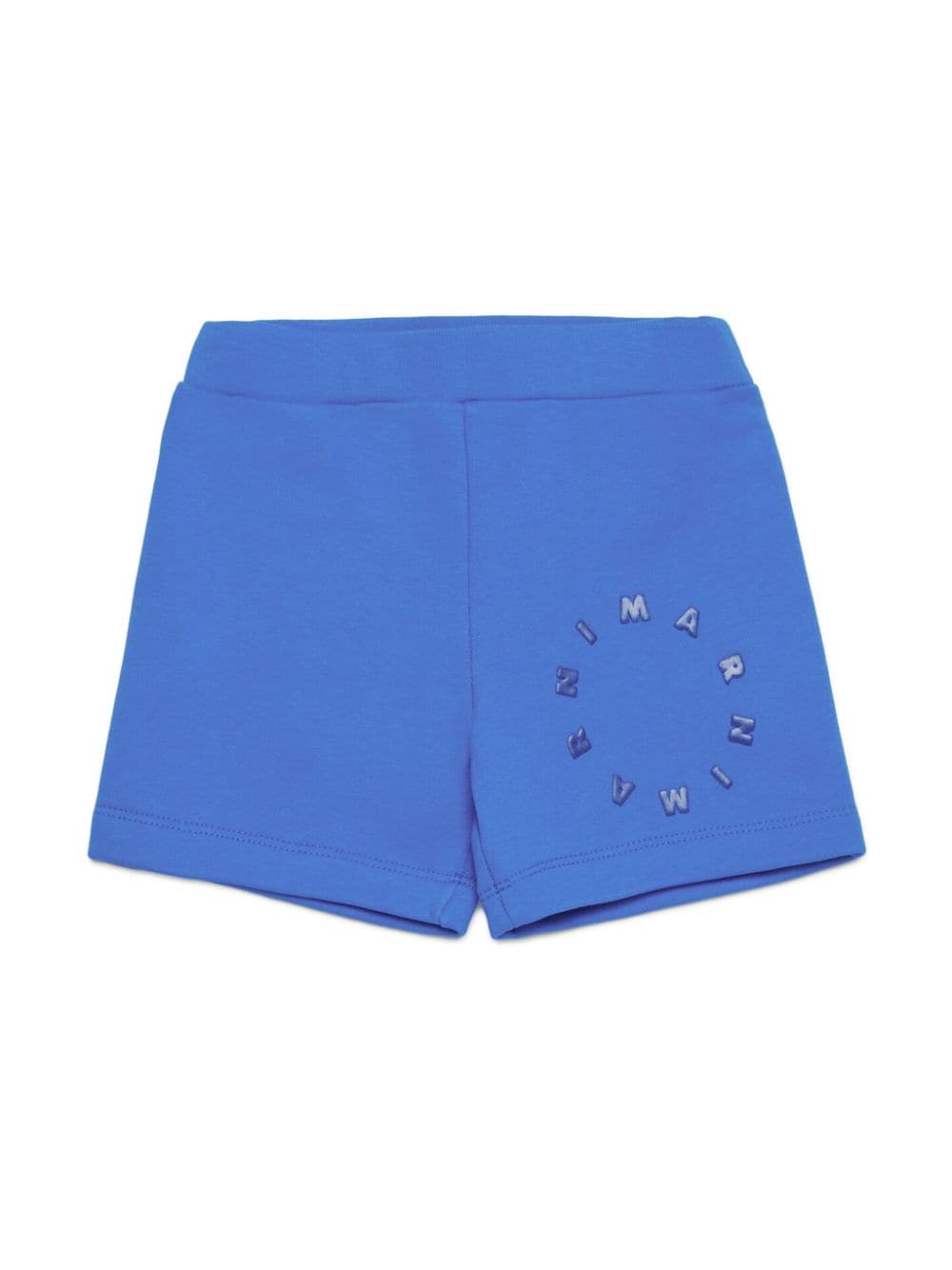Marni Kids logo-embossed fleece cotton shorts - Blue von Marni Kids