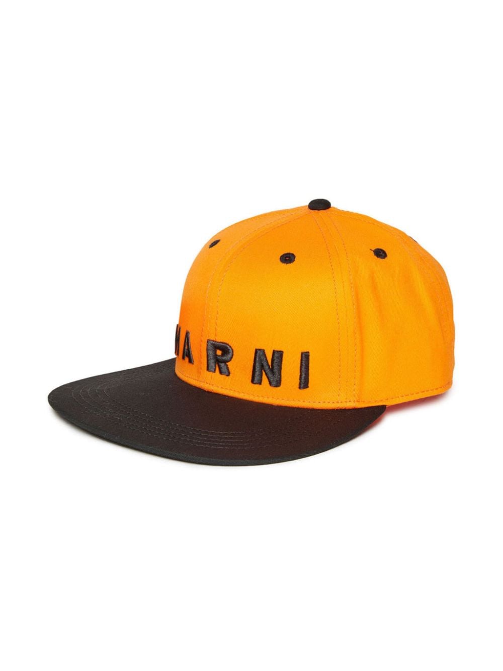 Marni Kids logo-embroidered cotton cap - Orange von Marni Kids