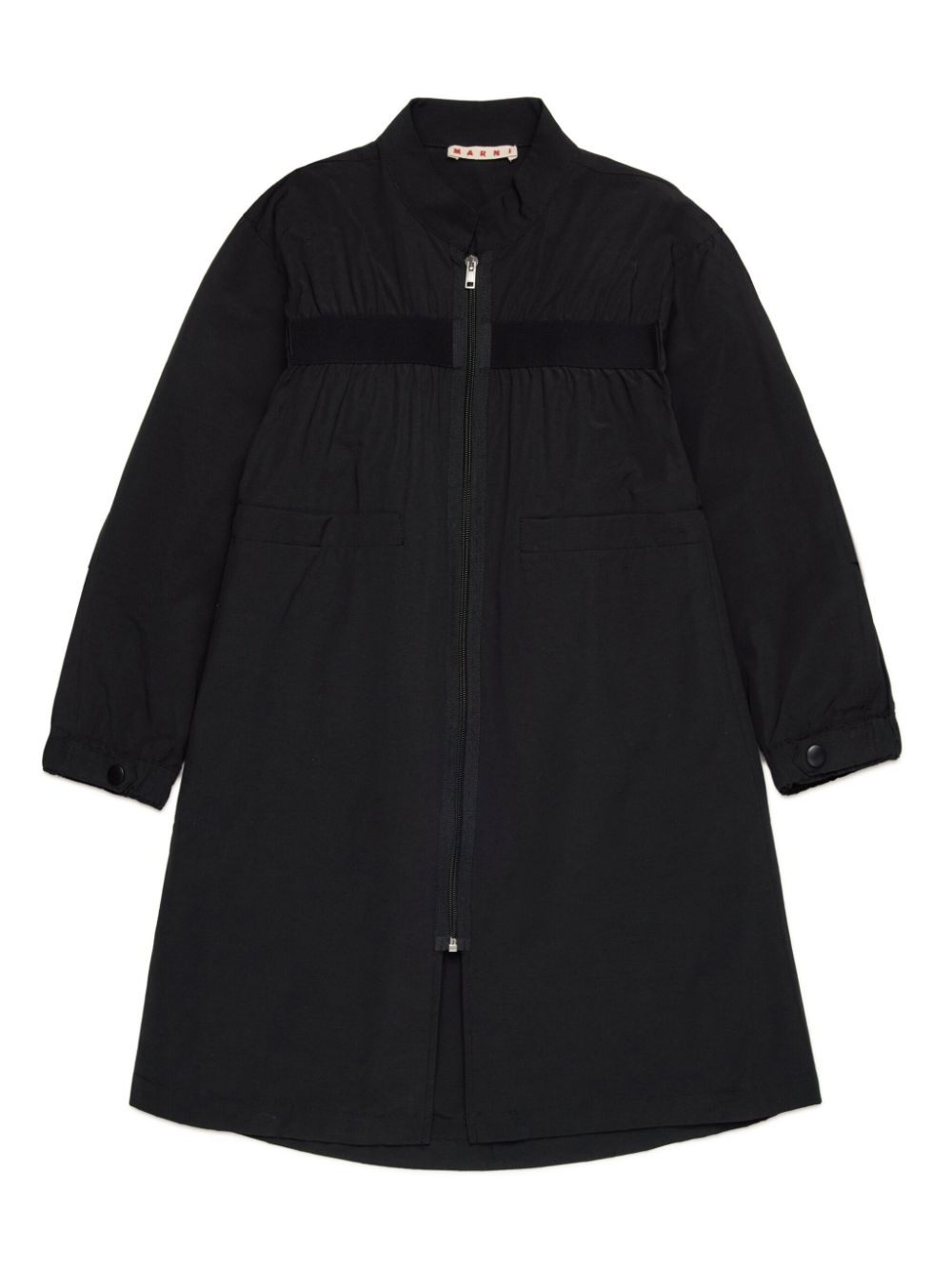 Marni Kids logo-print cotton-blend coat - Black von Marni Kids