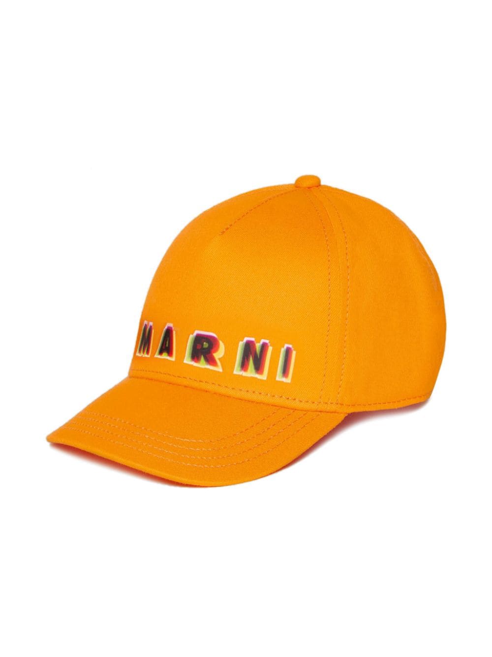 Marni Kids logo-print cotton cap - Orange von Marni Kids
