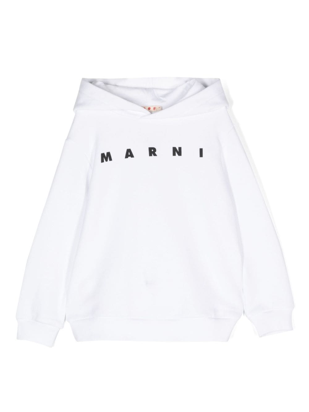 Marni Kids logo-print cotton hoodie - White von Marni Kids