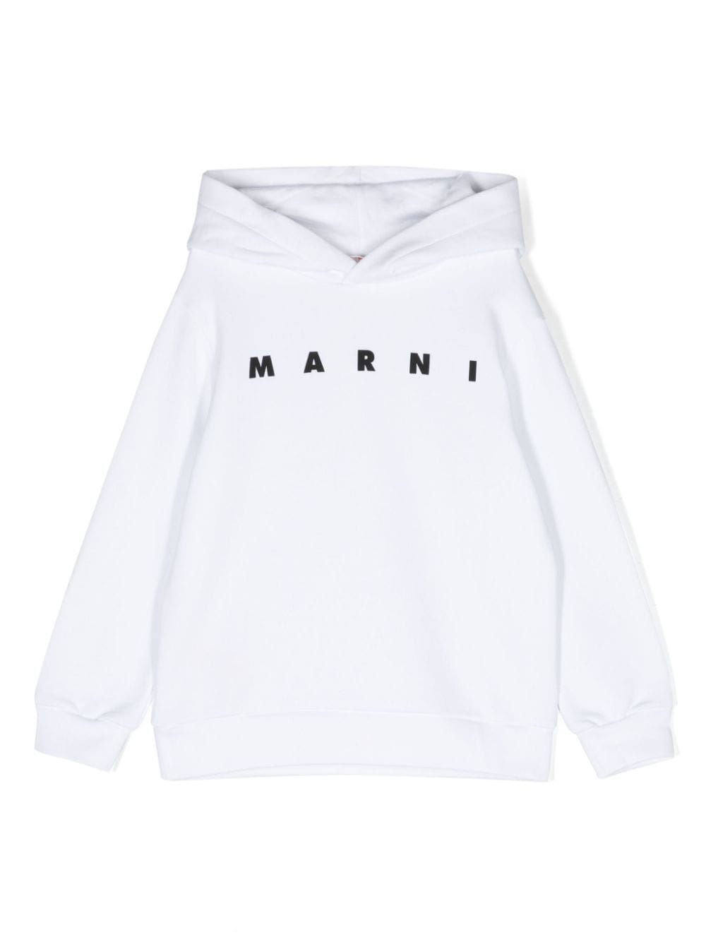 Marni Kids logo-print cotton hoodie - White von Marni Kids