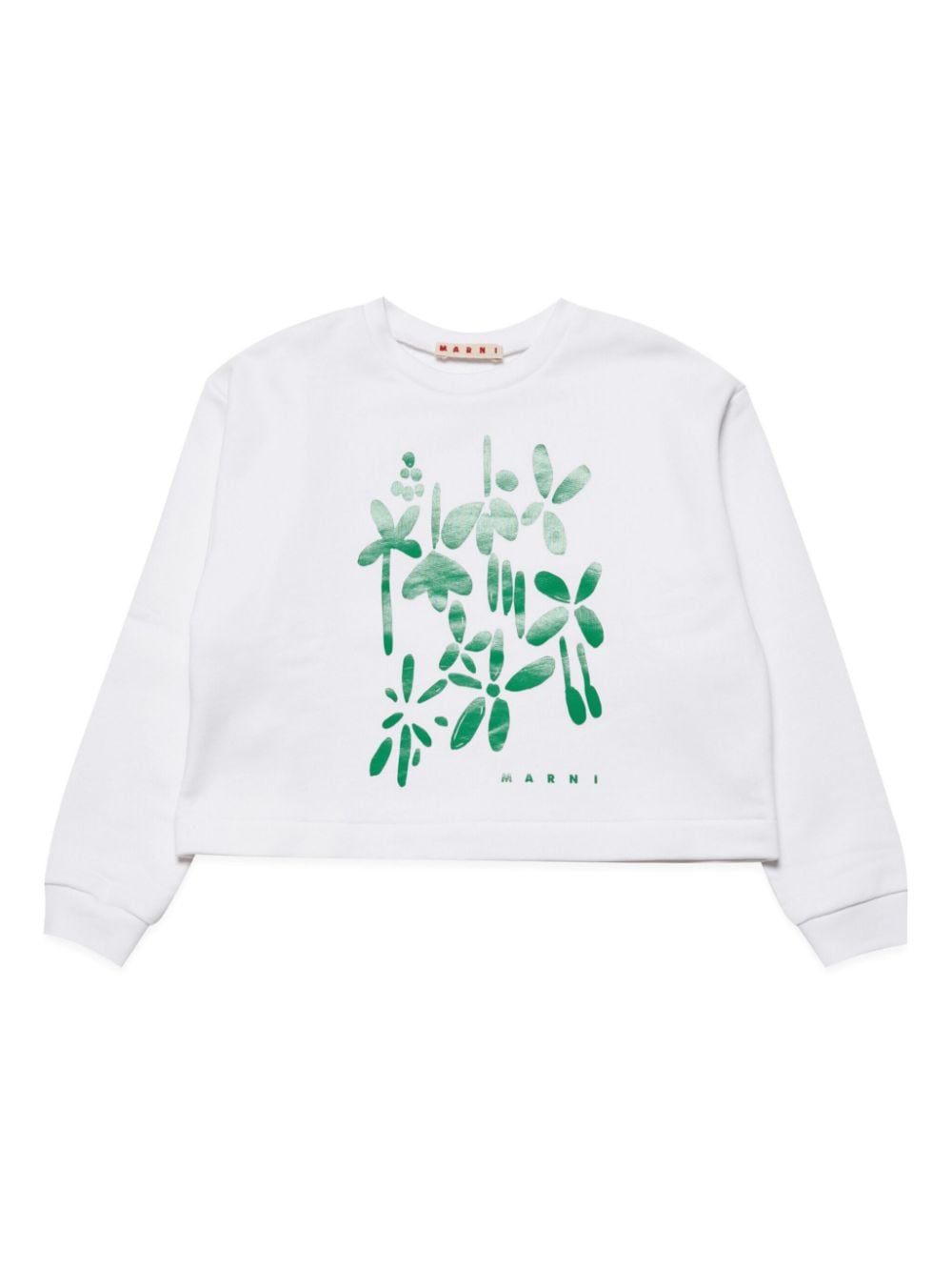 Marni Kids logo-print cotton sweatshirt - Neutrals von Marni Kids