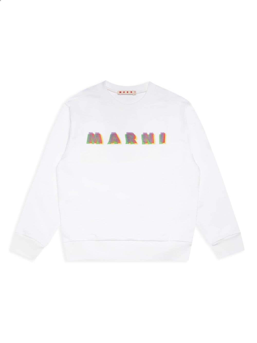 Marni Kids logo-print cotton sweatshirt - White von Marni Kids