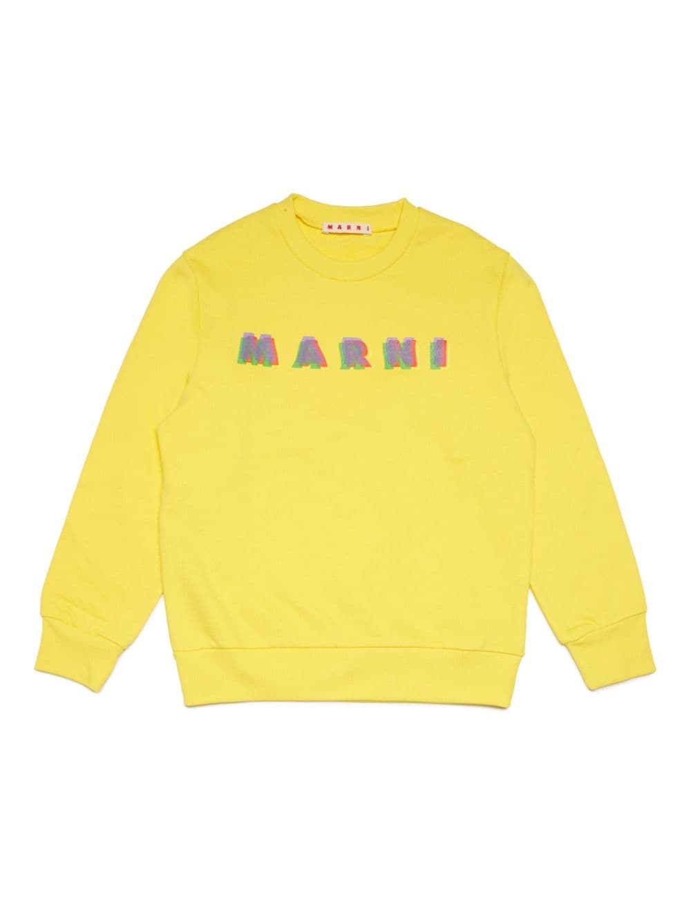 Marni Kids logo-print cotton sweatshirt - Yellow von Marni Kids