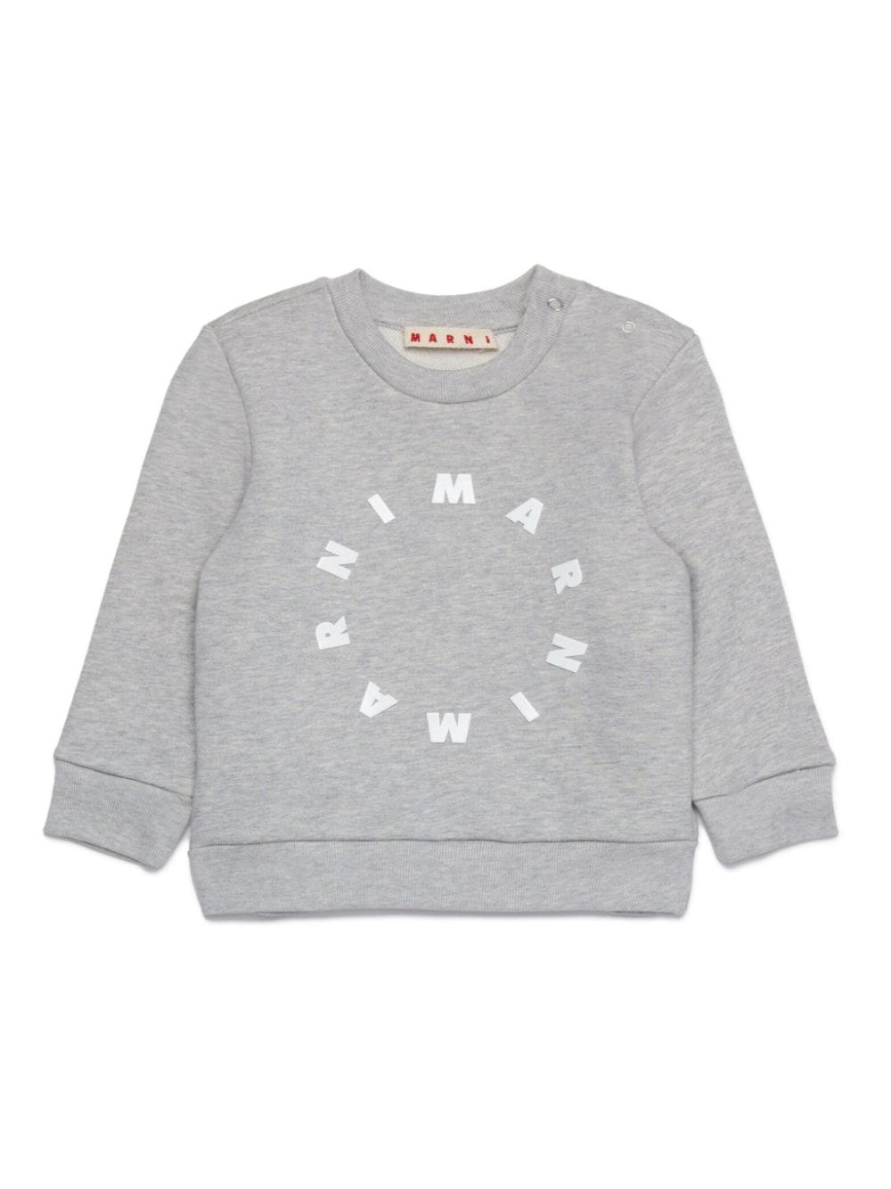 Marni Kids logo-print jersey sweatshirt - Grey von Marni Kids