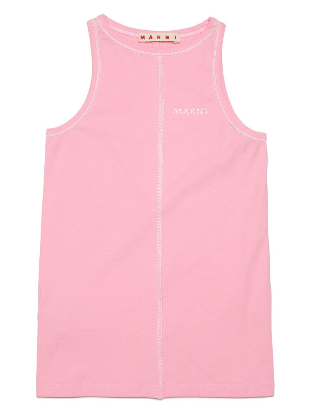 Marni Kids logo-print jersey tank top - Pink von Marni Kids