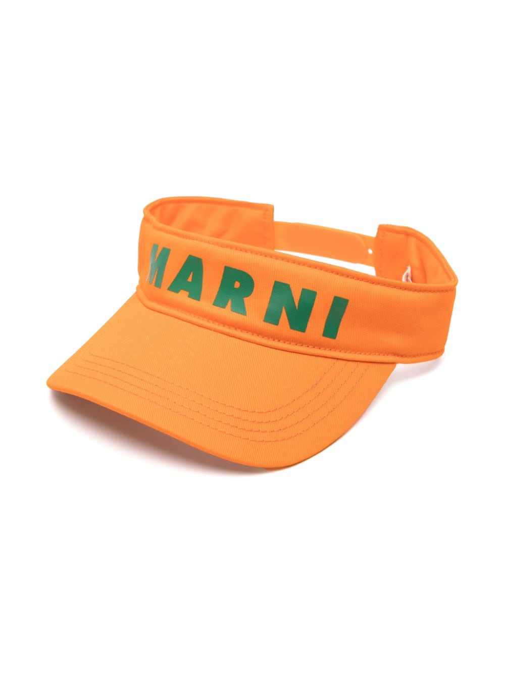 Marni Kids logo-print visor cap - Orange von Marni Kids