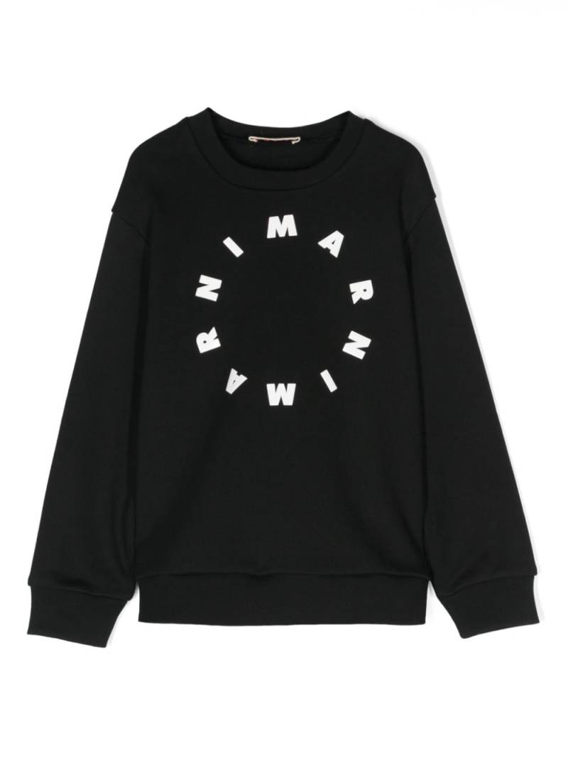 Marni Kids logo-raised sweatshirt - Black von Marni Kids