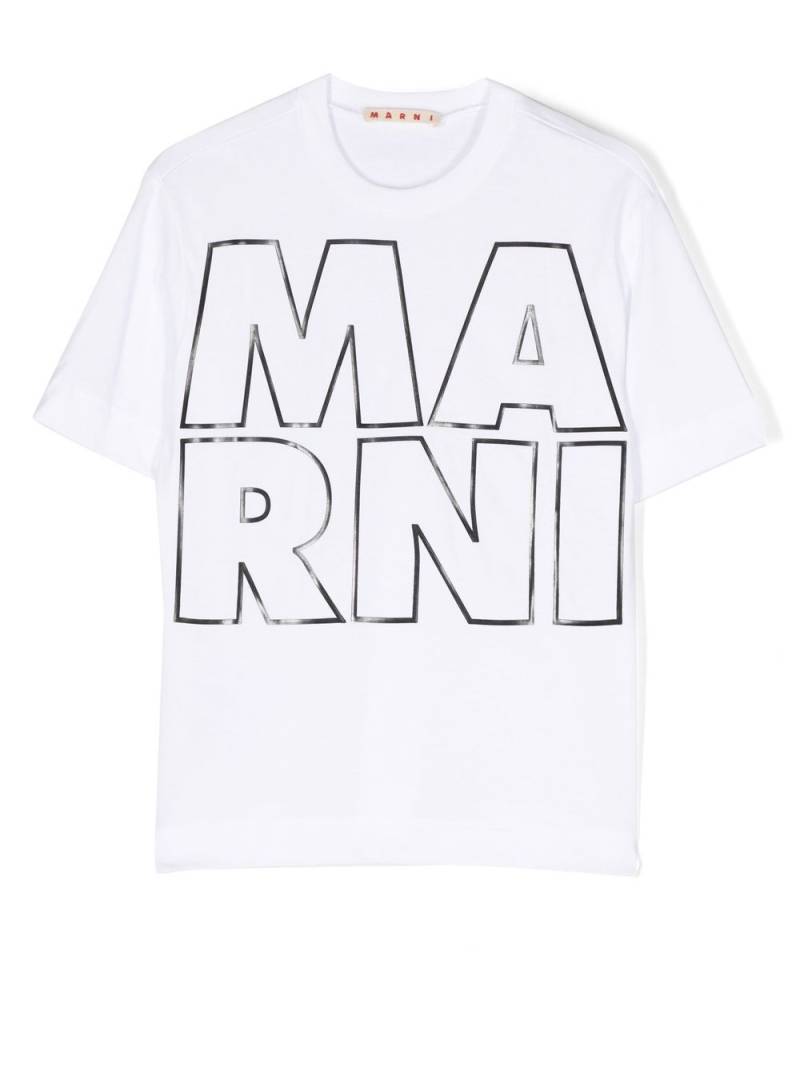 Marni Kids logo-print short-sleeve T-shirt - White von Marni Kids