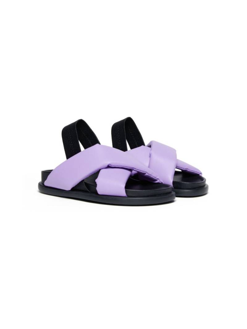 Marni Kids moulded-footbed leather sandals - Purple von Marni Kids