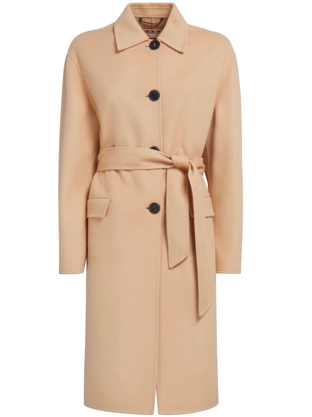 Marni Belted virgin wool-blend coat - Brown von Marni