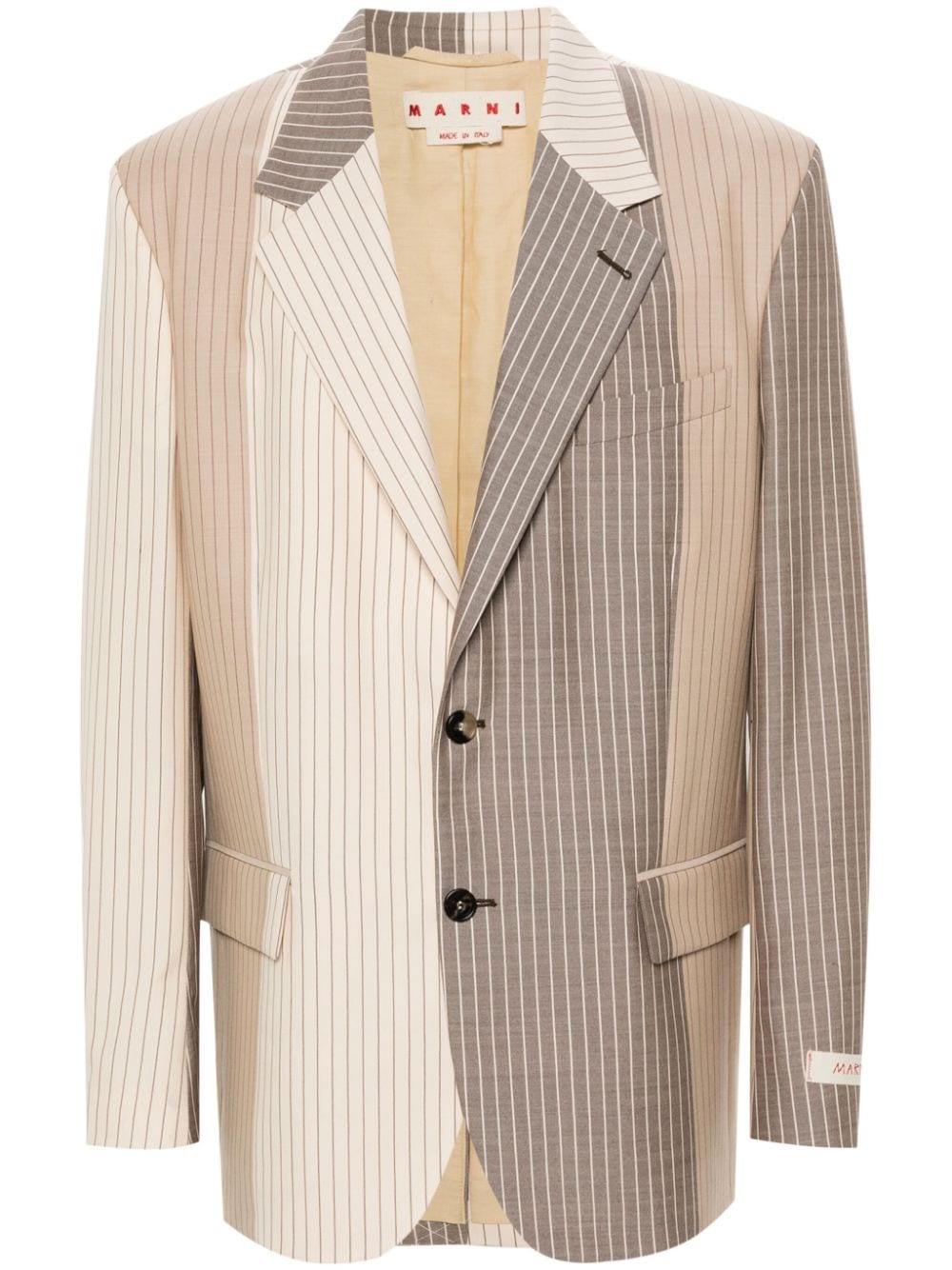 Marni Degrade's striped blazer - Neutrals von Marni