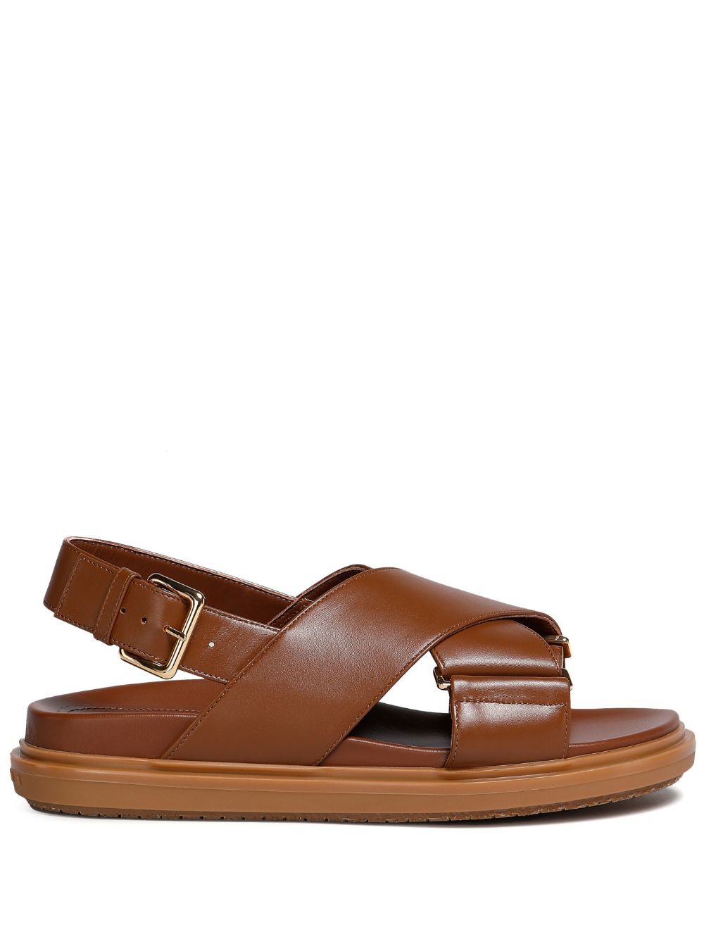 Marni Fussbet leather sandals - Brown von Marni