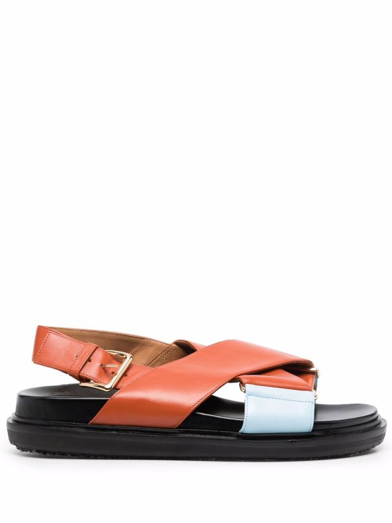 Marni Fussbett criss-cross strap sandals - Orange von Marni