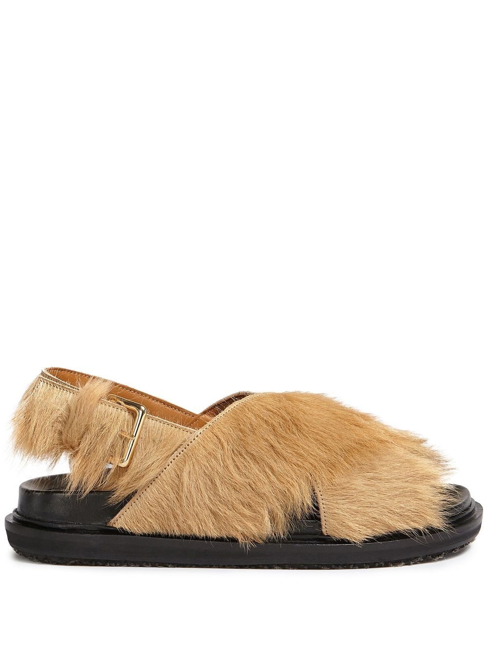 Marni Fussbett faux-fur sandals - Neutrals von Marni
