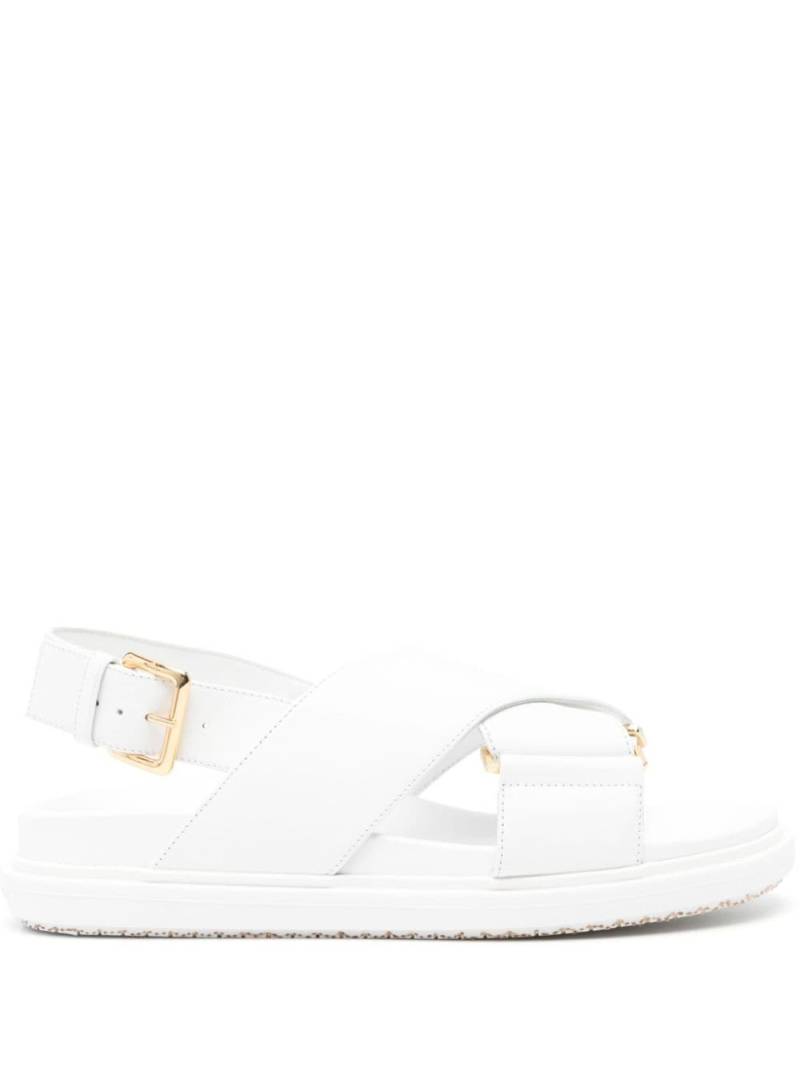 Marni Fussbett leather sandals - White von Marni