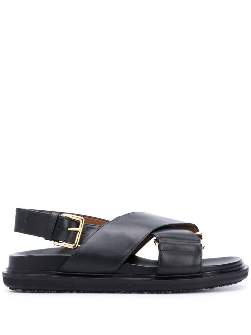 Marni Fussbett criss-cross sandals - Black von Marni