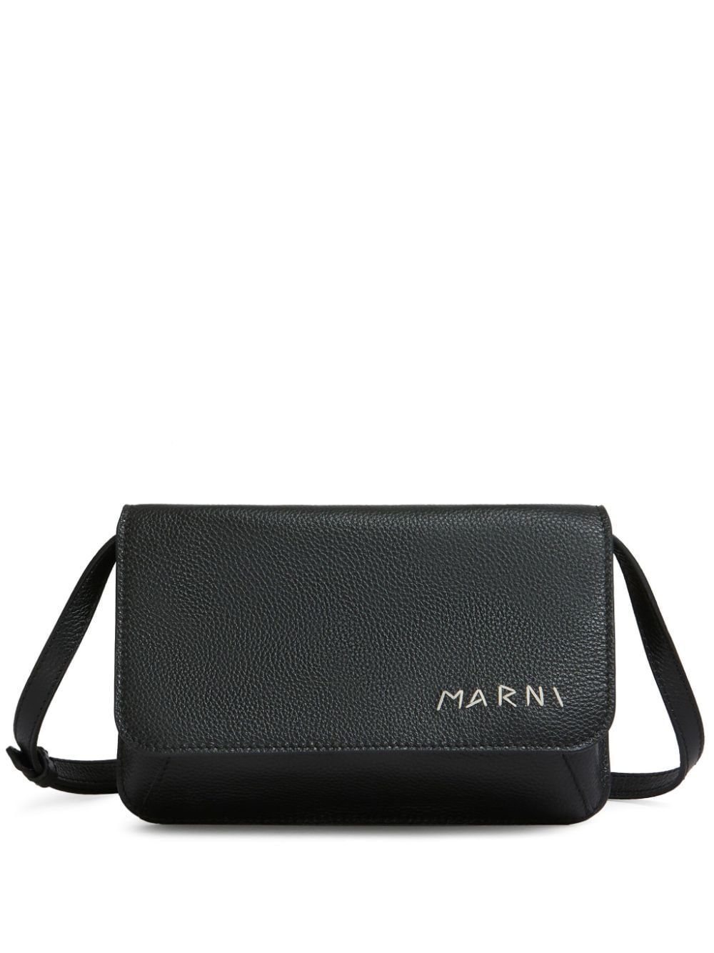 Marni Mending leather pochette bag - Black von Marni