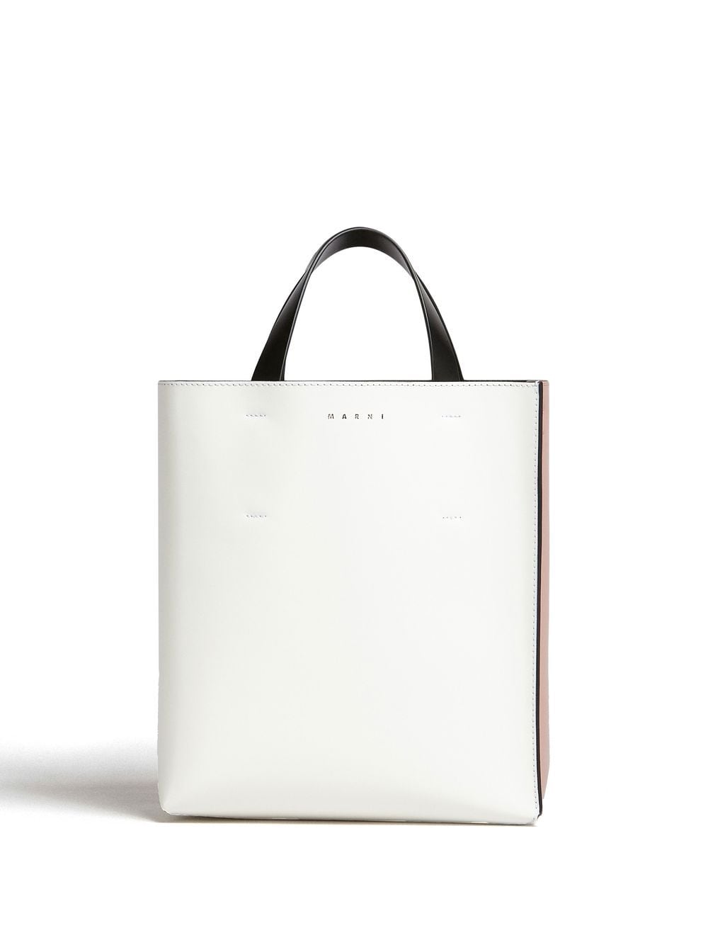 Marni Museo drawstring leather tote bag - White von Marni