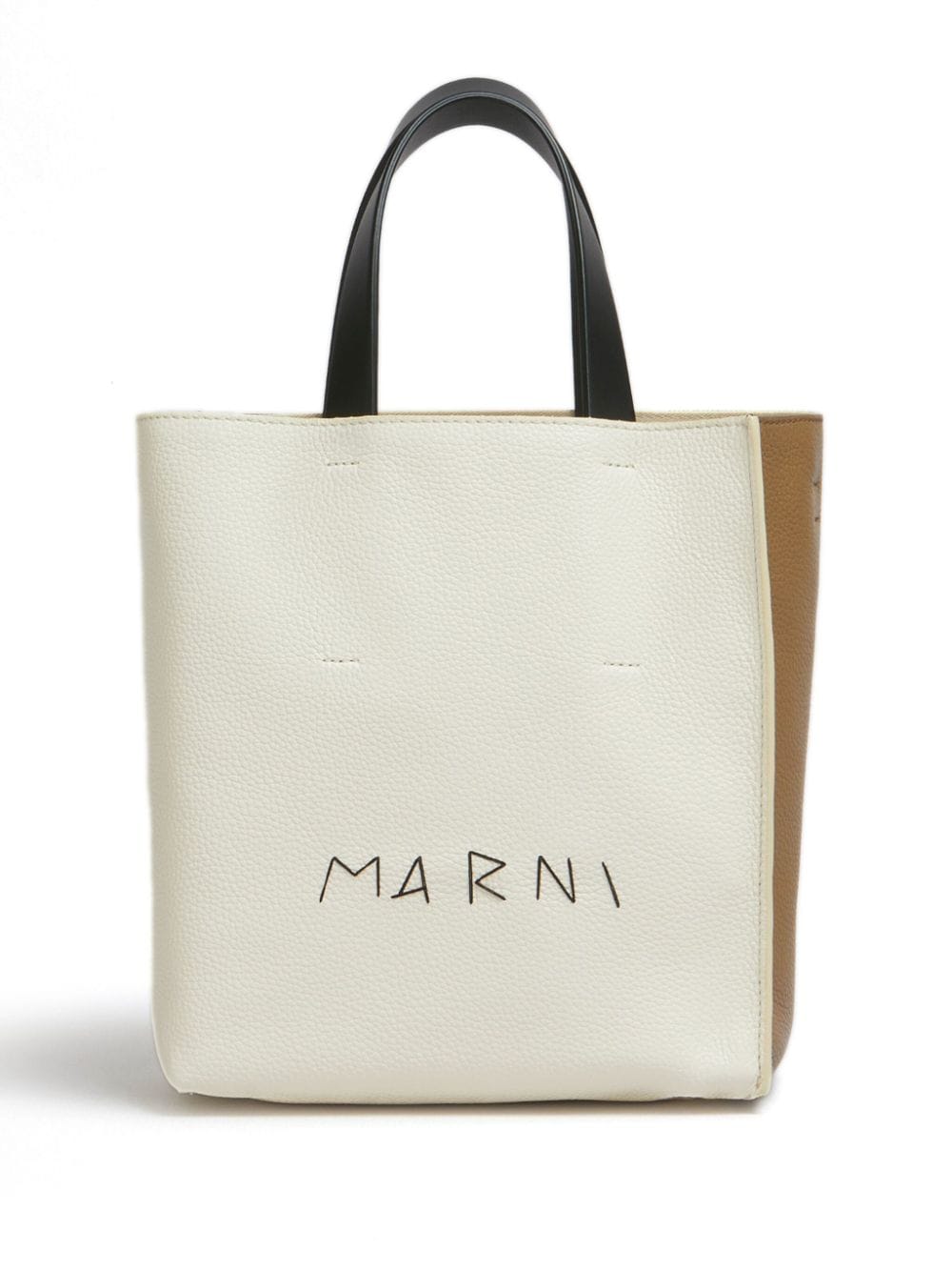Marni Museo mending-logo leather tote bag - Neutrals von Marni