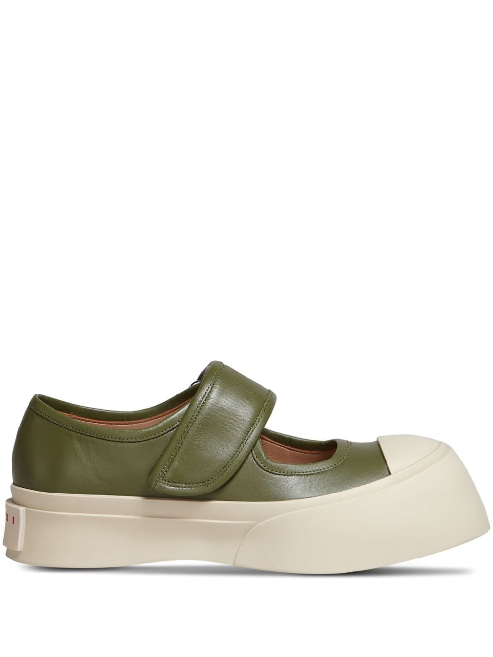 Marni Pablo Mary Jane leather sneakers - Green von Marni